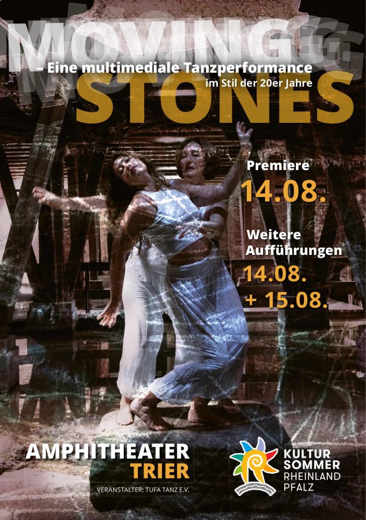14.08.+15.08.2026, Amphitheater Trier: Moving Stones. Eine multimediale Performance im Stil der 1920er Jahre
